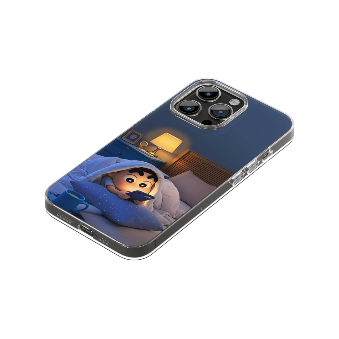 📱 Midnight Scroll Shinchan Case – Cozy Night Edition