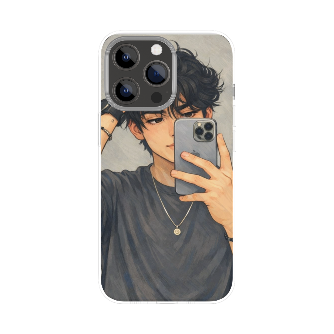 📱 Mirror Mood Anime Case – Aesthetic Selfie Edition